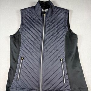 Levelwear Womens Golf‎ Vest Slim Fit Large Black Nylon Quilted Golf L